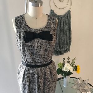 Black & White Dress w/ Bow Detail
